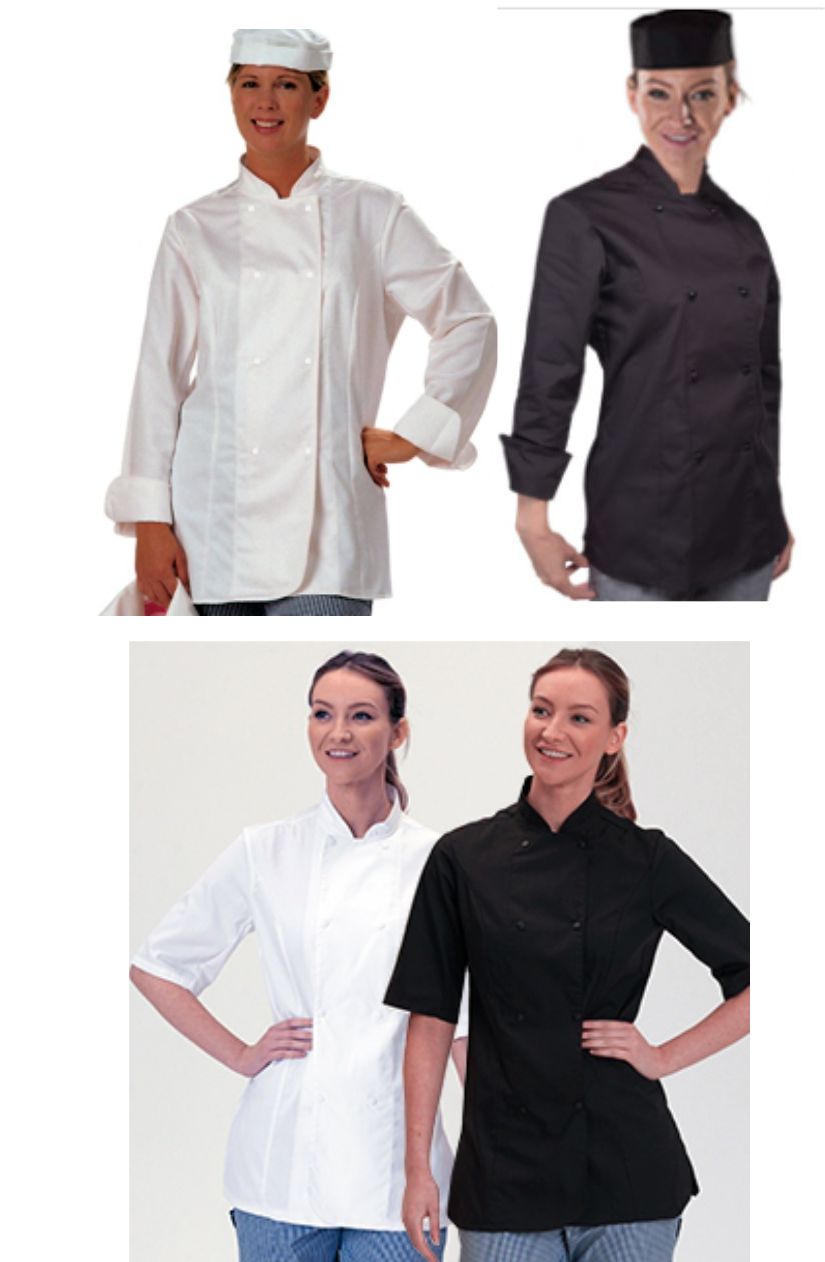 DD33 Dennys Womens White Standard Length Jacket